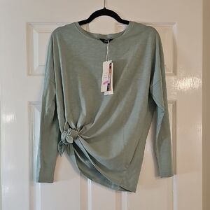Women's Sage Green Knotted Top